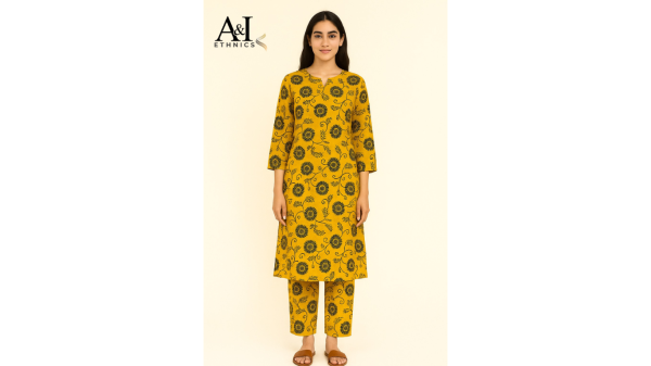 Lawn 2 Piece - Mustard Yellow