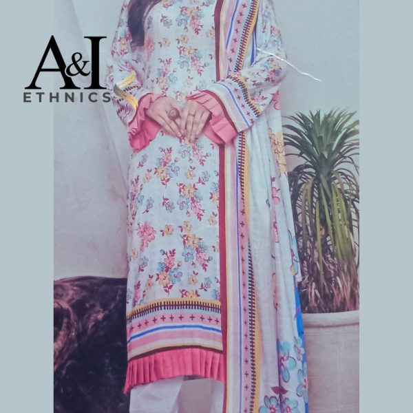 Blossom Melody – 3-Piece Digital Lawn Suit