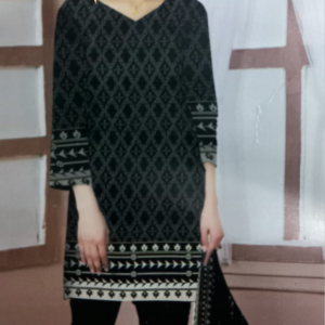Black and White - 3PC Unstitched Lawn Suit