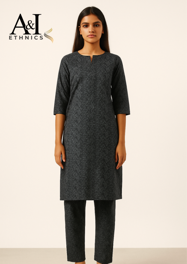 Lawn 2 Piece - Dark Grey
