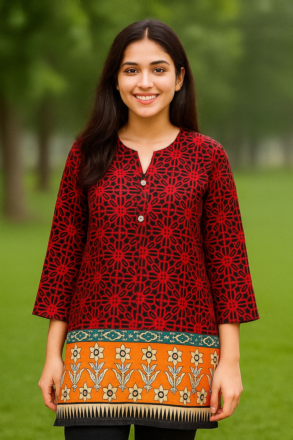 PRINTED LAWN STITCHED-KURTI