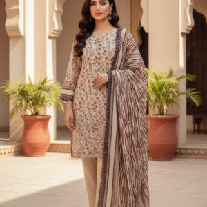 CHIKANKARI LAWN UNSTITCHED 3 PCS