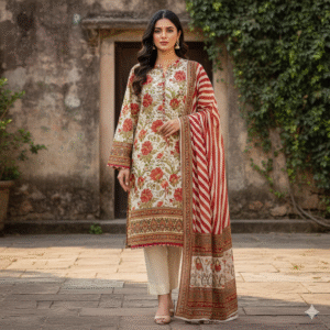 DIGITAL PRINTED LAWN UNSTITCHED 3 PCS