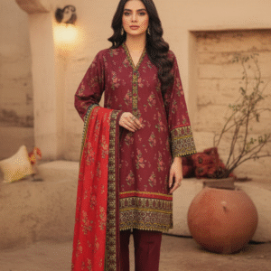 CHIKANKARI LAWN UNSTITCHED 3 PCS