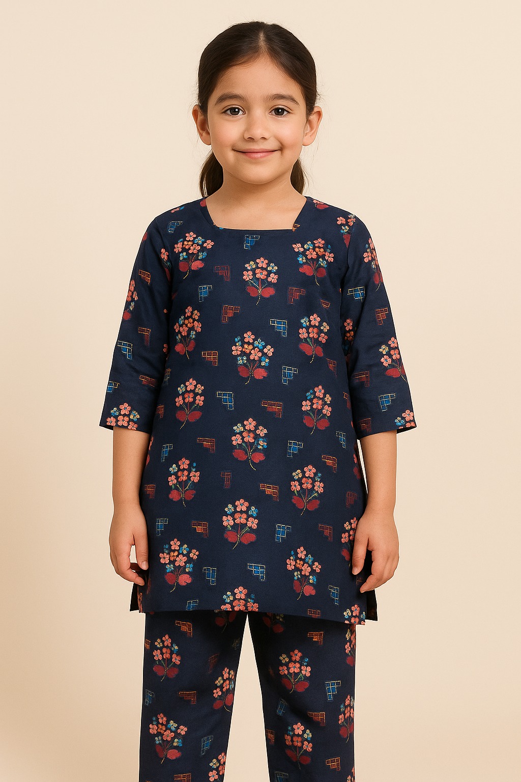 Digital Multi Flower Lawn-Blue