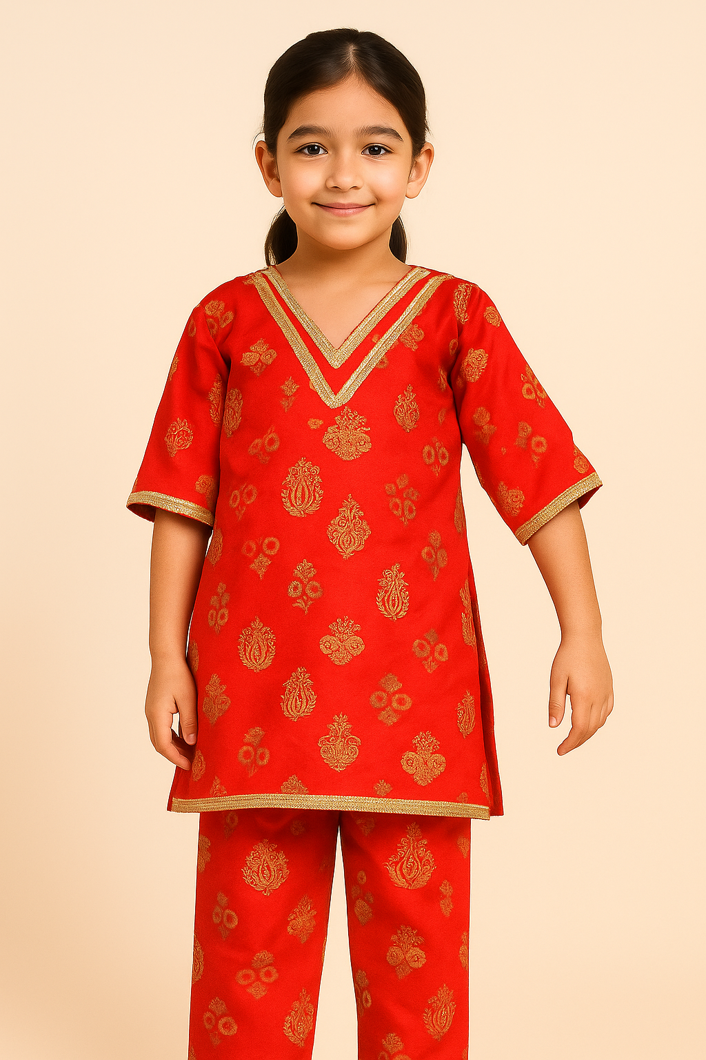 Digital Multi Printed Lawn-Red