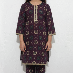 Digital Peacock Printed Lawn -Indigo